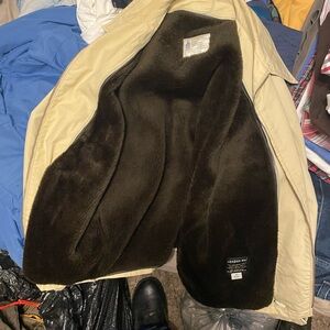 London Fog Tan Trench Coat with Dark Brown Lining